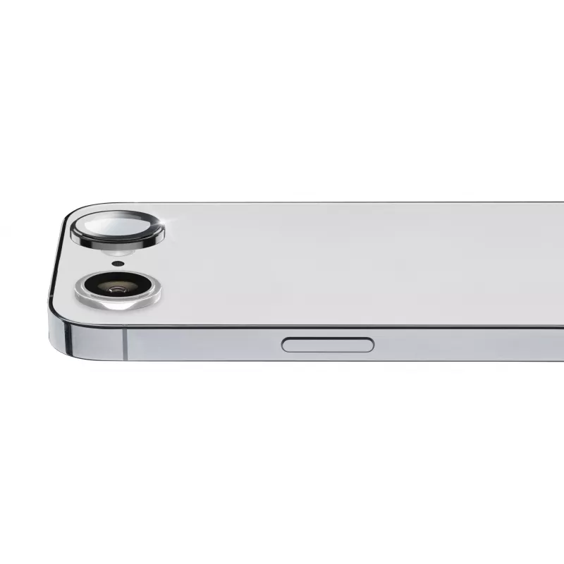 Apsauginis stikliukas fotoaparatui ir ekrano kraštams Cellularline CAMERARINGIPHSE4, iPhone SE 2025, skaidrus, atsparus įbrėžimams