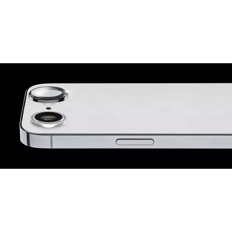 Apsauginis stikliukas fotoaparatui ir ekrano kraštams Cellularline CAMERARINGIPHSE4, iPhone SE 2025, skaidrus, atsparus įbrėžimams