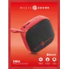 Nešiojamas Bluetooth garsiakalbis Music Sound 3W mini raudonas