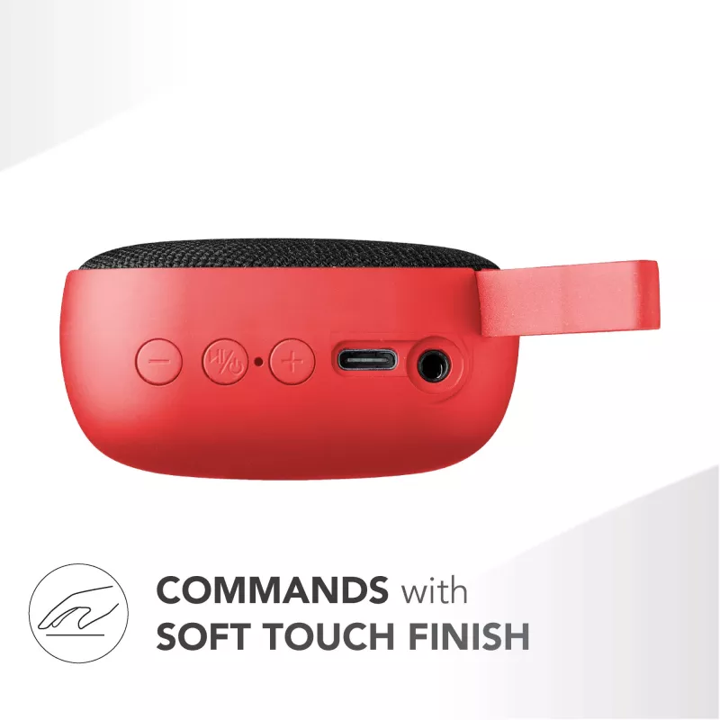 Nešiojamas Bluetooth garsiakalbis Music Sound 3W mini raudonas