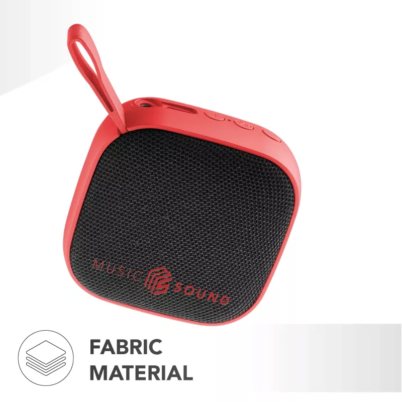 Nešiojamas Bluetooth garsiakalbis Music Sound 3W mini raudonas