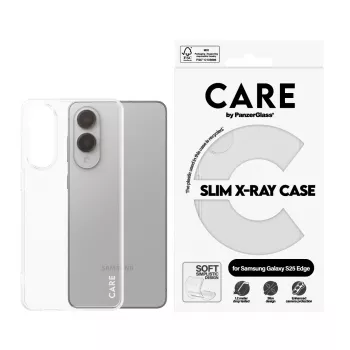 PanzerGlass CARE X-Ray Soft dėklas Samsung Galaxy S25 Edge, permatomas, minkštas