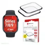 Displex Unbreakable Full Cover Smart Glass Apple Watch 9/8/7 (41 mm), 2 vnt., itin plonas, nuo krašto iki krašto, Eco Mount