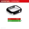 Displex 10H grūdintas stiklas Apple Watch 11/10 (42 mm) su viso korpuso dėklu, IP68, užsegamas, juodas matinis