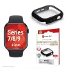 Displex 10H grūdintas stiklas Apple Watch 9/8/7 (45mm), pilnas korpuso dėklas, IP68, užsegamas, juodas matinis