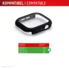 Displex 10H grūdintas stiklas Apple Watch 9/8/7 (45mm), pilnas korpuso dėklas, IP68, užsegamas, juodas matinis