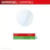 Displex 9H stiklinė apsauga Samsung Galaxy Watch 7/6 (44 mm), 2 vnt., ypač plona, be rėmelio, apsauganti nuo pirštų atspaudų, pagaminta Vokietijoje