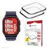 Apsauginis stiklas Displex Unbreakable Full Cover Smart Glass, skirtas Apple Watch Ultra 3/Ultra 2/Ultra (49 mm), 2 vnt., nuo krašto iki krašto, permatomas
