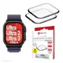 Apsauginis stiklas Displex Unbreakable Full Cover Smart Glass, skirtas Apple Watch Ultra 3/Ultra 2/Ultra (49 mm), 2 vnt., nuo krašto iki krašto, permatomas