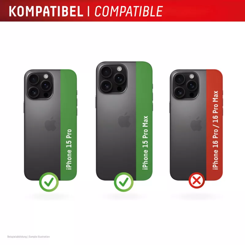 Displex Premium kameros objektyvo stiklas, iPhone 15 Pro/15 Pro Max, 10H, viengubi žiedai, DLC, skaidrus, Quick Mount