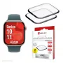 Apsauginis stiklas Displex Unbreakable Full Cover Smart Glass, skirtas Apple Watch 11/10 (42 mm), 2 vnt., itin plonas, nuo krašto iki krašto, Eco Mount