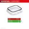 PanzerGlass Displex 10H apsauginis stiklas Apple Watch Ultra 3 / Ultra 2 / Ultra (49 mm) — viso korpuso, IP68, užsegamas, permatomas