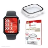 Displex 10H Grūdintas stiklas Apple Watch SE3/SE2/SE (40 mm), pilnas korpuso dangtelis, IP68, snap-on, permatomas
