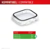 Displex 10H Grūdintas stiklas Apple Watch SE3/SE2/SE (40 mm), pilnas korpuso dangtelis, IP68, snap-on, permatomas