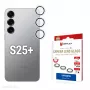 Displex Premium kameros stiklo apsauga Samsung Galaxy S25+, 10H, viengubi žiedai, DLC, permatoma, Quick Mount