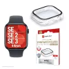 PanzerGlass Displex 10H grūdinto stiklo pilnas korpuso apsauginis dėklas Apple Watch SE/SE2/SE3 44mm, IP68, užsegamas, permatomas