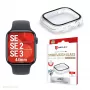 PanzerGlass Displex 10H grūdinto stiklo pilnas korpuso apsauginis dėklas Apple Watch SE/SE2/SE3 44mm, IP68, užsegamas, permatomas
