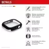 Displex 10H grūdintas stiklas Apple Watch 11/10 (46 mm), pilnas korpuso dangtelis, IP68, užsegamas, juodas matinis