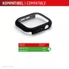 Displex 10H grūdintas stiklas Apple Watch 11/10 (46 mm), pilnas korpuso dangtelis, IP68, užsegamas, juodas matinis