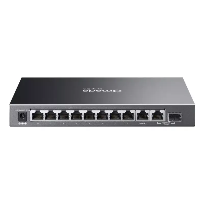 TP-Link Omada ES210GP valdomas tinklo jungiklis L2 Gigabit Ethernet (10/100/1000) PoE, DIN bėgelis, juodas
