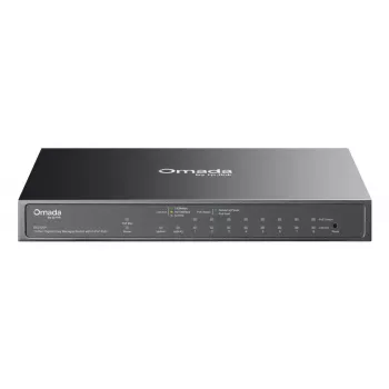 TP-Link Omada ES210GP valdomas tinklo jungiklis L2 Gigabit Ethernet (10/100/1000) PoE, DIN bėgelis, juodas