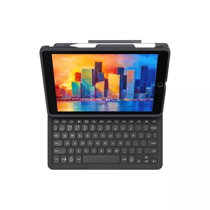 Klaviatūra ZAGG Pro Keys Apple iPad 10.2 Juoda/Pilka Vokiškas išdėstymas