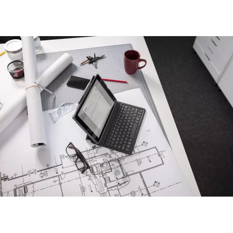 Klaviatūra ZAGG Pro Keys Apple iPad 10.2 Juoda/Pilka Vokiškas išdėstymas