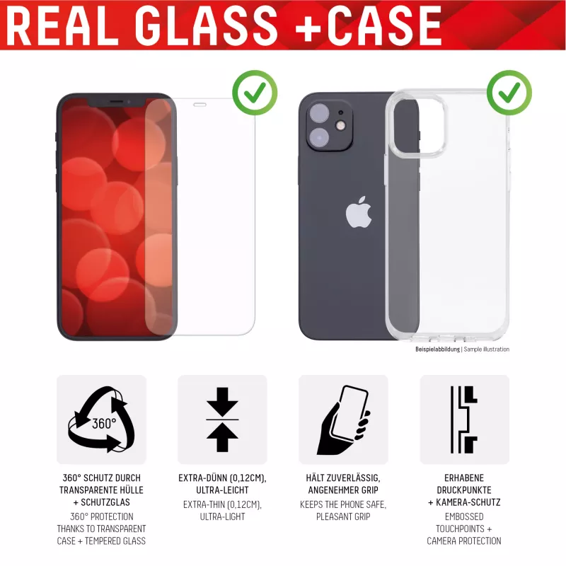 Displex apsauginis stiklas (10H) + dėklas Apple iPhone 11, montavimo lipdukas, grūdintas stiklas, atsparus įbrėžimams