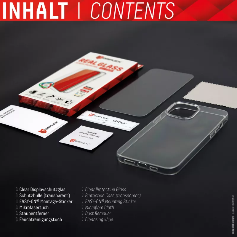 Displex apsauginis stiklas (10H) + dėklas Apple iPhone 11, montavimo lipdukas, grūdintas stiklas, atsparus įbrėžimams