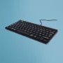 Ergonominė klaviatūra R-Go Compact Break, kompaktiška su pertraukų programine įranga, AZERTY (FR), laidinė, juoda