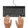 Ergonominė klaviatūra R-Go Compact Break, kompaktiška su pertraukų programine įranga, AZERTY (FR), laidinė, juoda