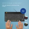 Ergonominė klaviatūra R-Go Compact Break, kompaktiška su pertraukų programine įranga, AZERTY (FR), laidinė, juoda