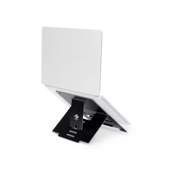 R-Go Tools stovo nešiojamam kompiuteriui R-Go Riser Flexible, reguliuojamas sulankstomas stovas, ergonomiškas, Hylite aliuminis, juodas