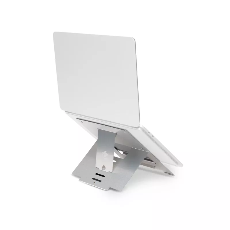 R-Go Tools nešiojamojo kompiuterio stovas R-Go Riser Flexible, reguliuojamas, sulankstomas, ergonomiškas, Hylite aliuminis, sidabrinis