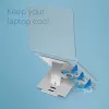 R-Go Tools nešiojamojo kompiuterio stovas R-Go Riser Flexible, reguliuojamas, sulankstomas, ergonomiškas, Hylite aliuminis, sidabrinis