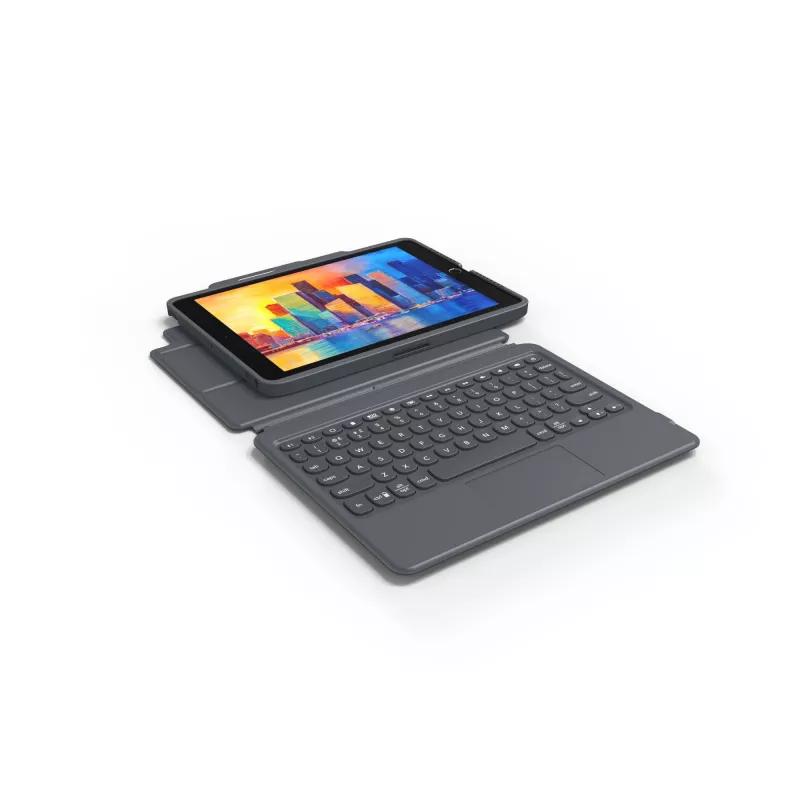 ZAGG Keyboard Pro Keys su Trackpad – Apple iPad 10.2 – juoda/pilka – vokiška
