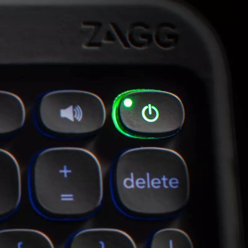 ZAGG Keyboard Pro Keys su Trackpad – Apple iPad 10.2 – juoda/pilka – vokiška