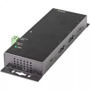 StarTech.com 4 prievadų USB C šakotuvas 10Gbps – Metalinis pramoninis USB-C šakotuvas – 2x USB-C ir 2x USB-A – ESD apsauga nuo viršįtampių – USB-C arba USB-A pagrindinis – Savarankiškai maitinamas montuojamas USB 3.2 Gen 2 Type-C šakotuvas