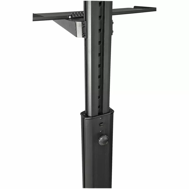 StarTech.com Mobilioji darbo stotelė su monitoriaus laikikliu, CPU/PC laikikliu, klaviatūros lentyna - ergonomiškas reguliuojamo aukščio stalas ant ratukų