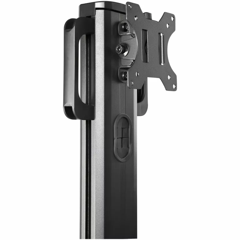 StarTech.com Mobilioji darbo stotelė su monitoriaus laikikliu, CPU/PC laikikliu, klaviatūros lentyna - ergonomiškas reguliuojamo aukščio stalas ant ratukų