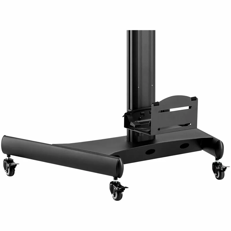 StarTech.com Mobilioji darbo stotelė su monitoriaus laikikliu, CPU/PC laikikliu, klaviatūros lentyna - ergonomiškas reguliuojamo aukščio stalas ant ratukų