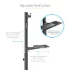 StarTech.com Mobilioji darbo stotelė su monitoriaus laikikliu, CPU/PC laikikliu, klaviatūros lentyna - ergonomiškas reguliuojamo aukščio stalas ant ratukų