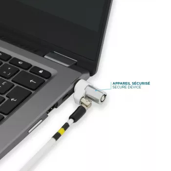 Mobilis 001325 T Lock plonas besisukantis apsauginis užraktas baltas