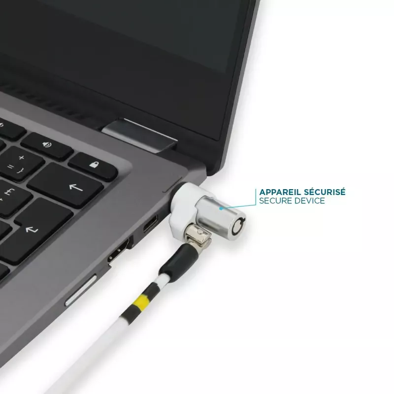 Mobilis 001325 T Lock plonas besisukantis apsauginis užraktas baltas