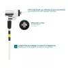 Mobilis 001325 T Lock plonas besisukantis apsauginis užraktas baltas