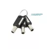Mobilis 001325 T Lock plonas besisukantis apsauginis užraktas baltas