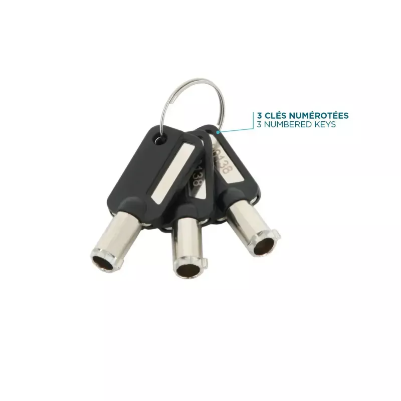 Mobilis 001325 T Lock plonas besisukantis apsauginis užraktas baltas