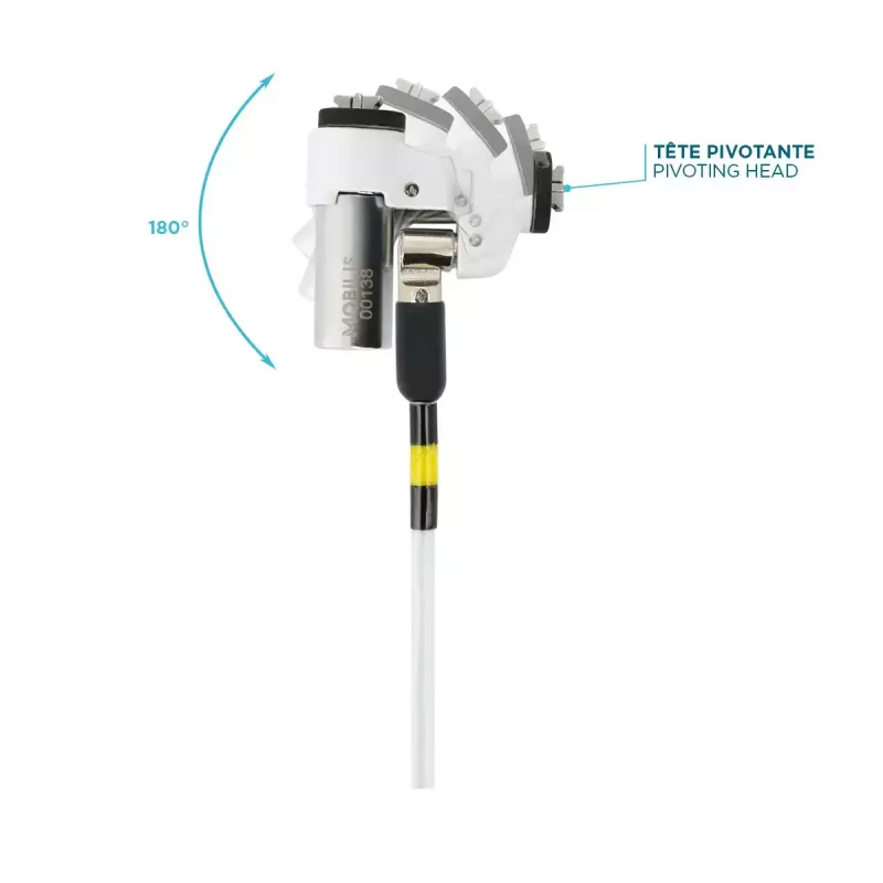 Mobilis 001325 T Lock plonas besisukantis apsauginis užraktas baltas