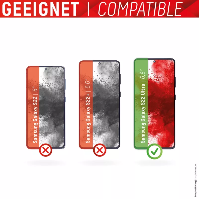 Displex Full Cover apsauginis stiklas Samsung Galaxy S22 Ultra, grūdintas stiklas