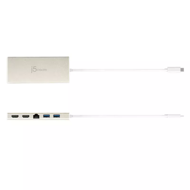 j5create JCD381-N USB Type-C™ dvigubas HDMI mini dokas - Ethernet / USB 3.1 HUB / PD2.0